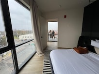 View from the master bedroom to the small terrace