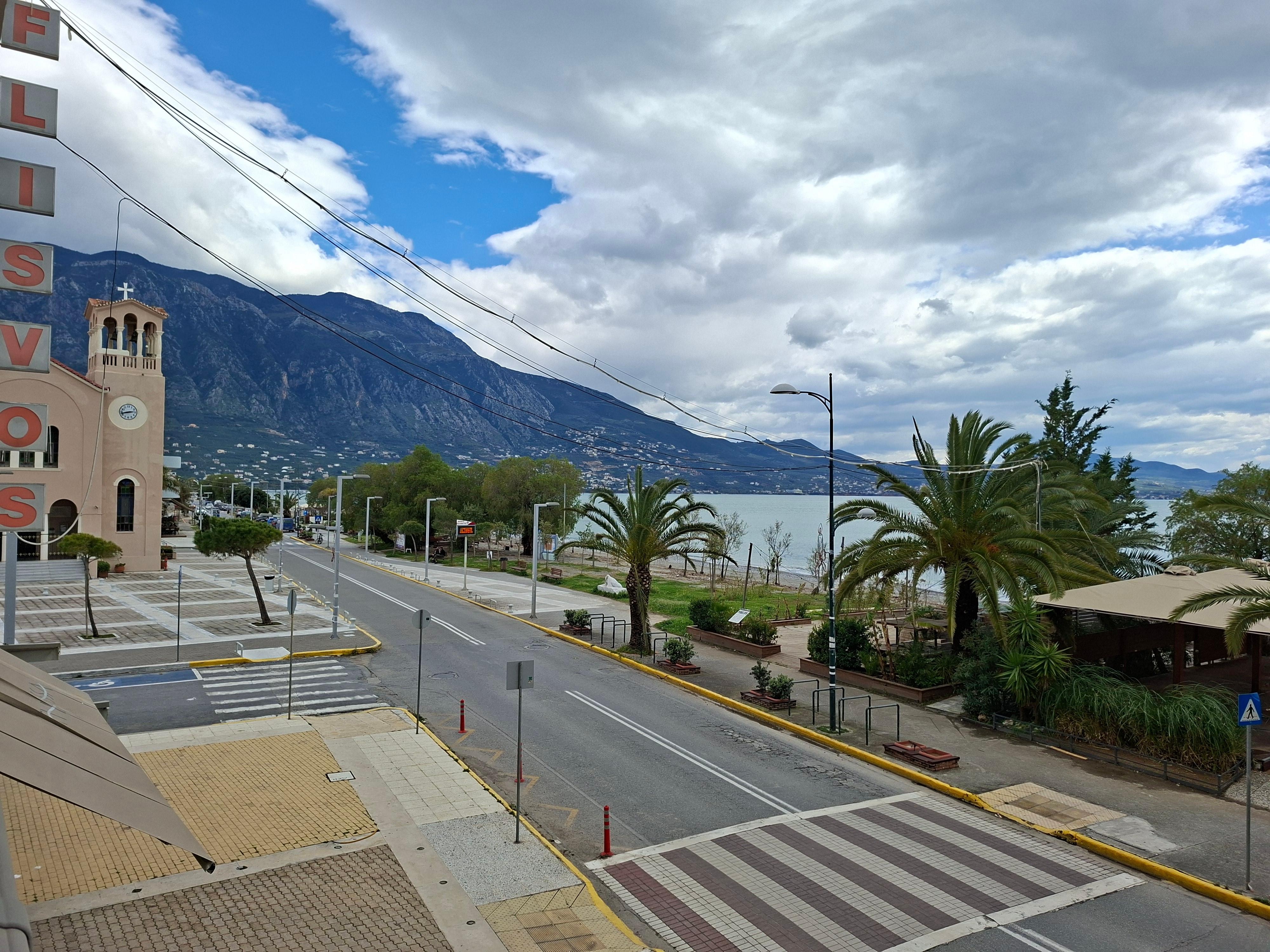 The view from my room. The street is metres away.  But the view is fantastic. You will have to choose what is best for you. 