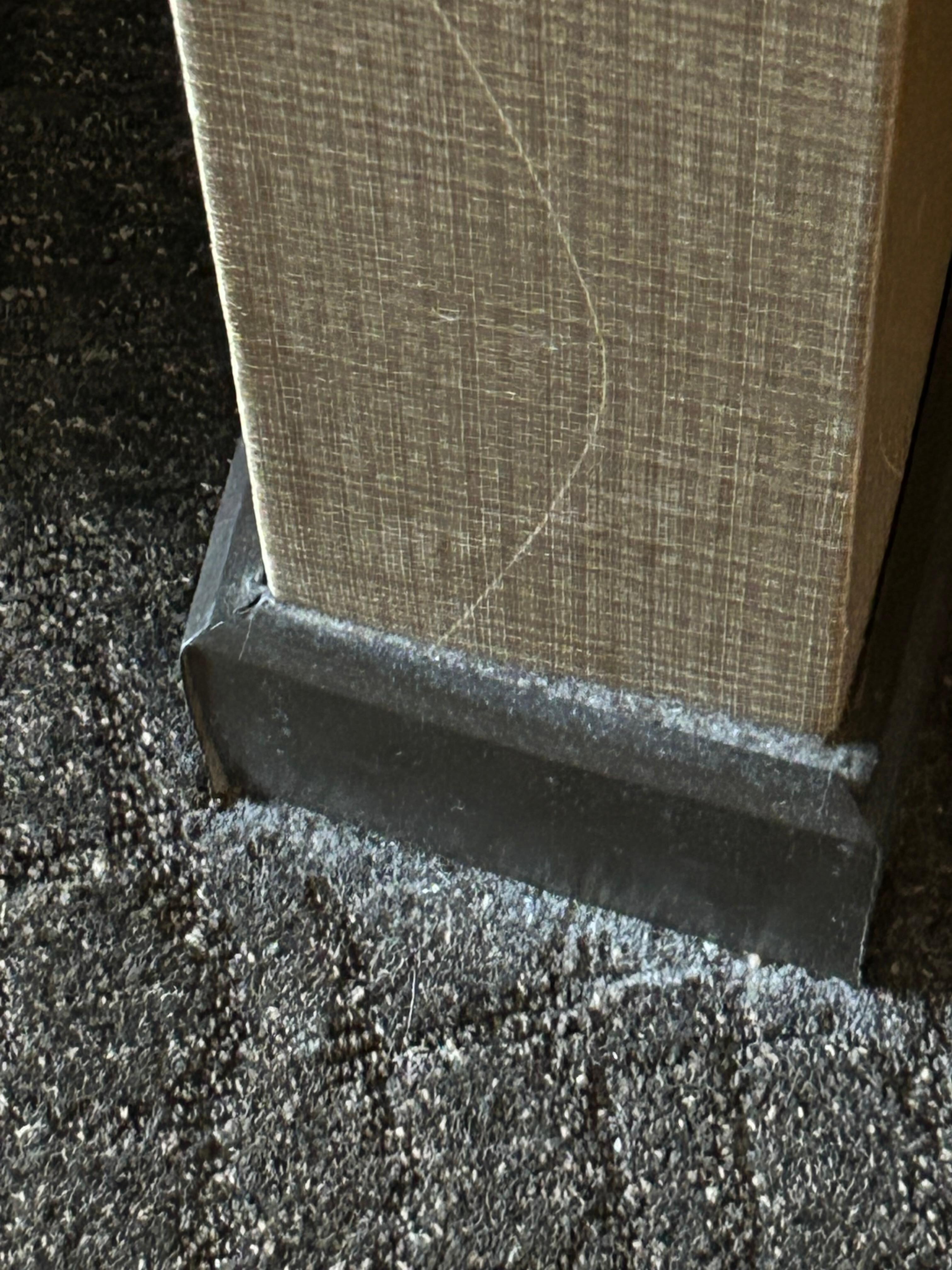 Dust along the baseboards