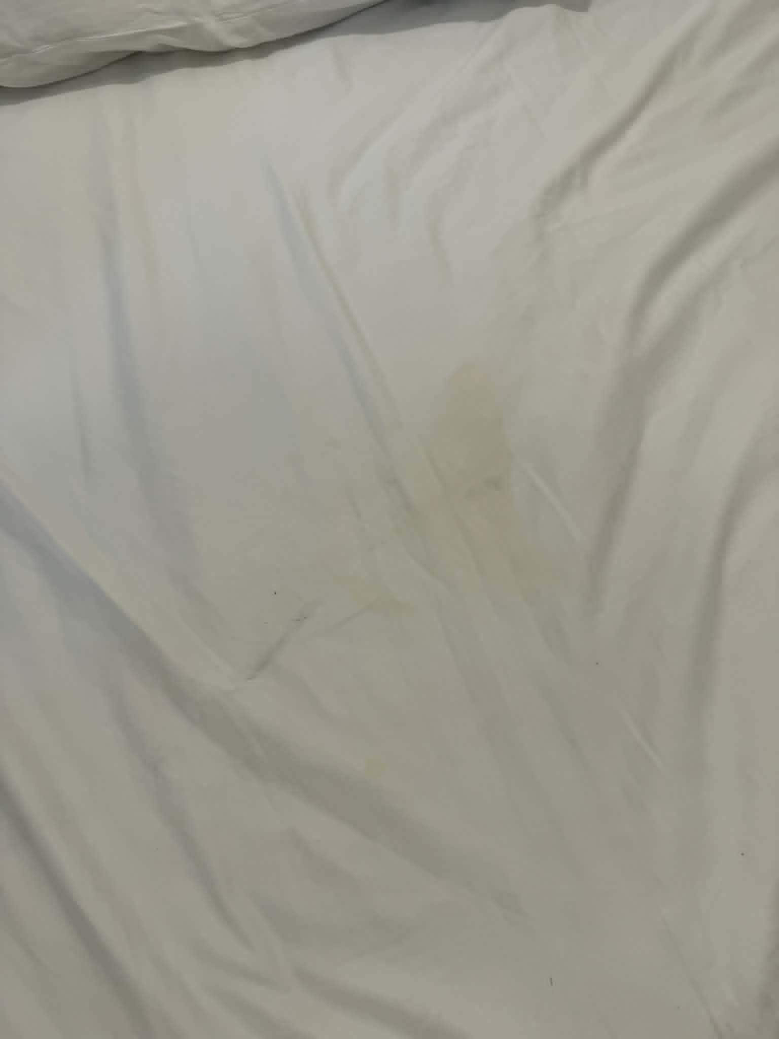 dirty bed cover