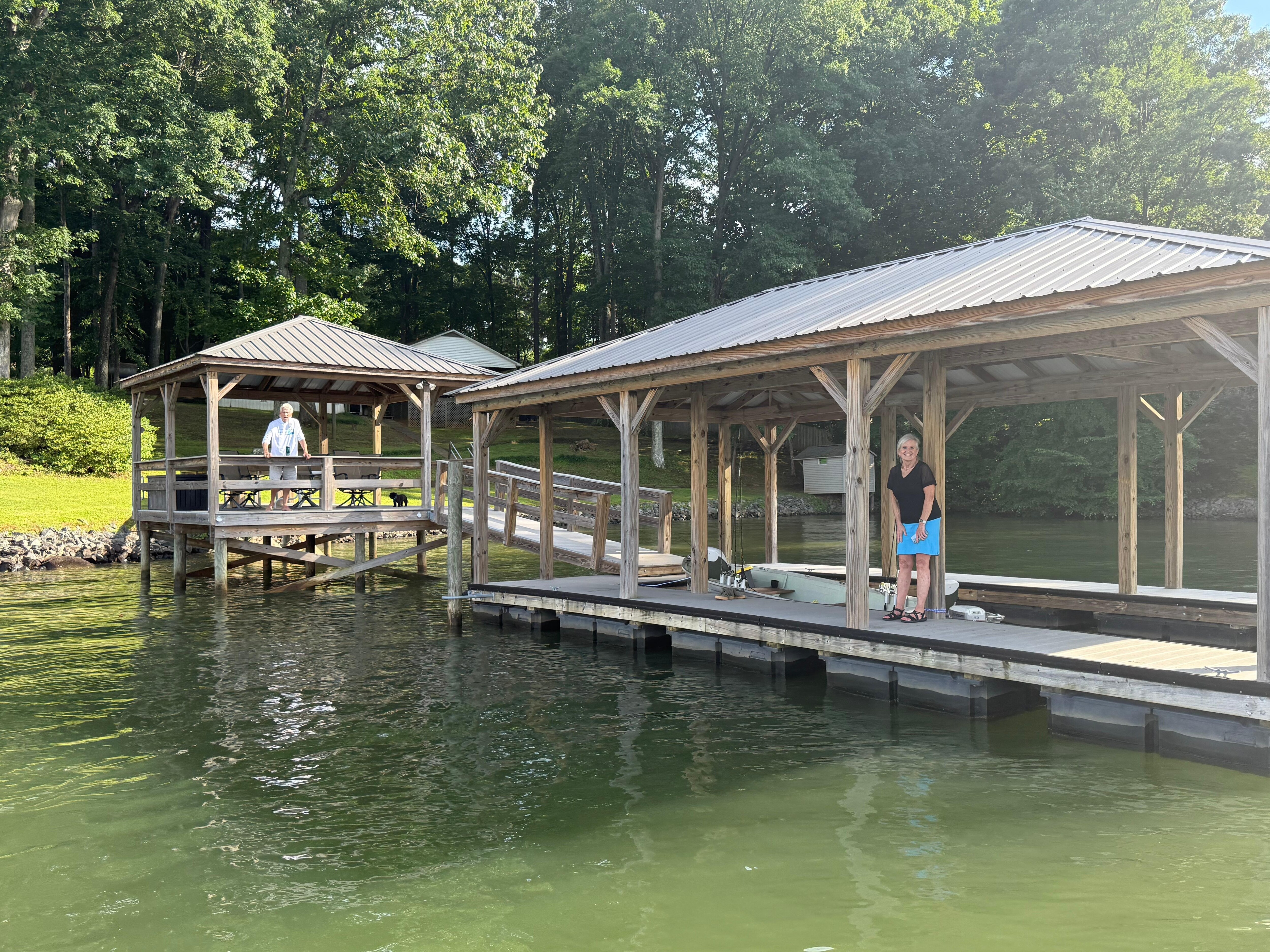 View of dock from the boat. 