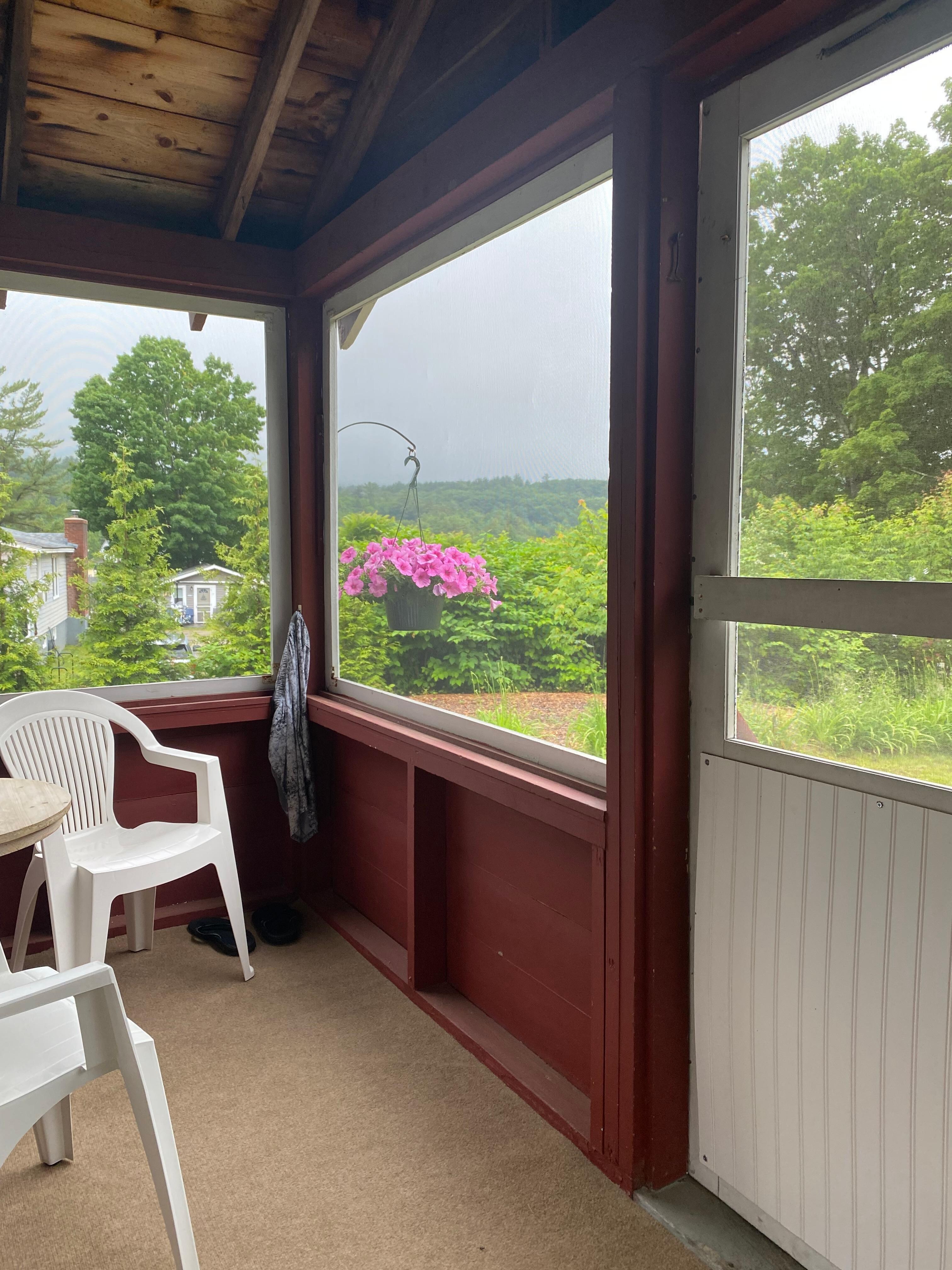 The screened porch