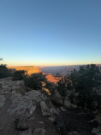 Sunrise on the path outside the geology museum.