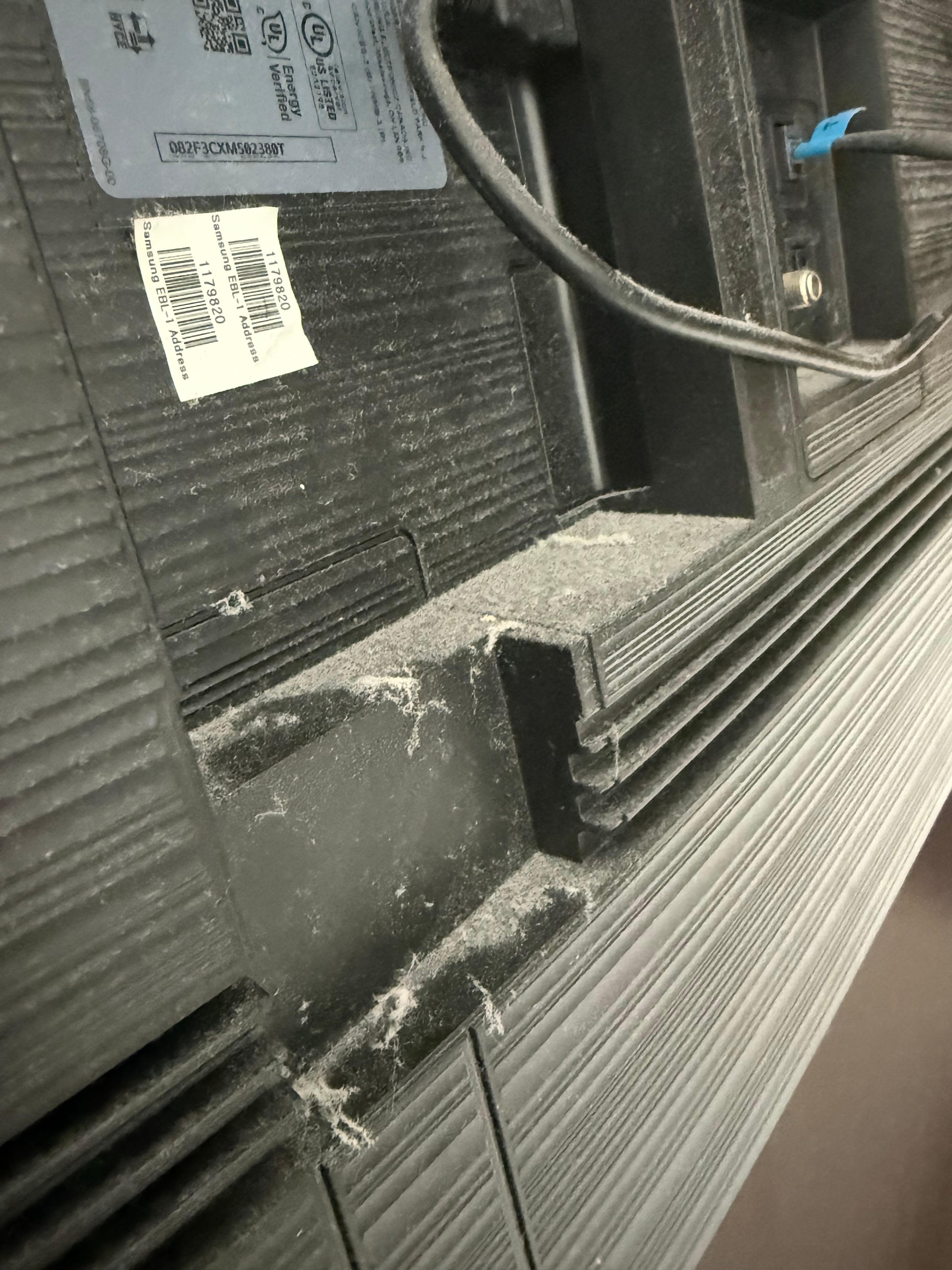 Dust on the back of TV 1