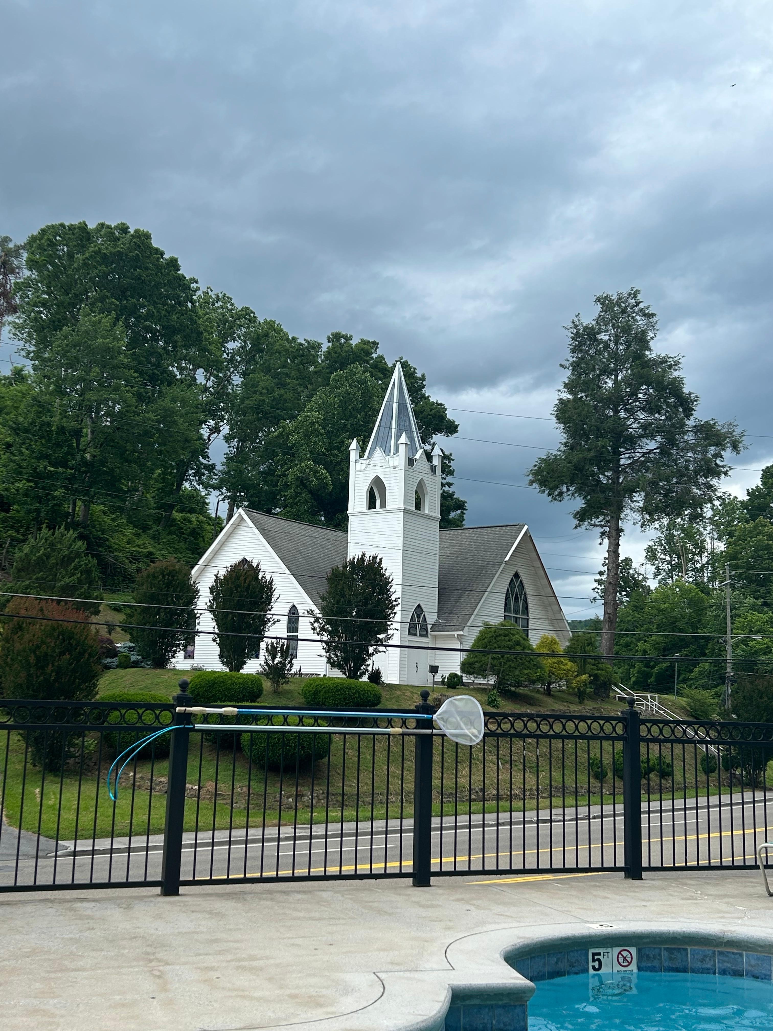 Cute little chapel across the street.