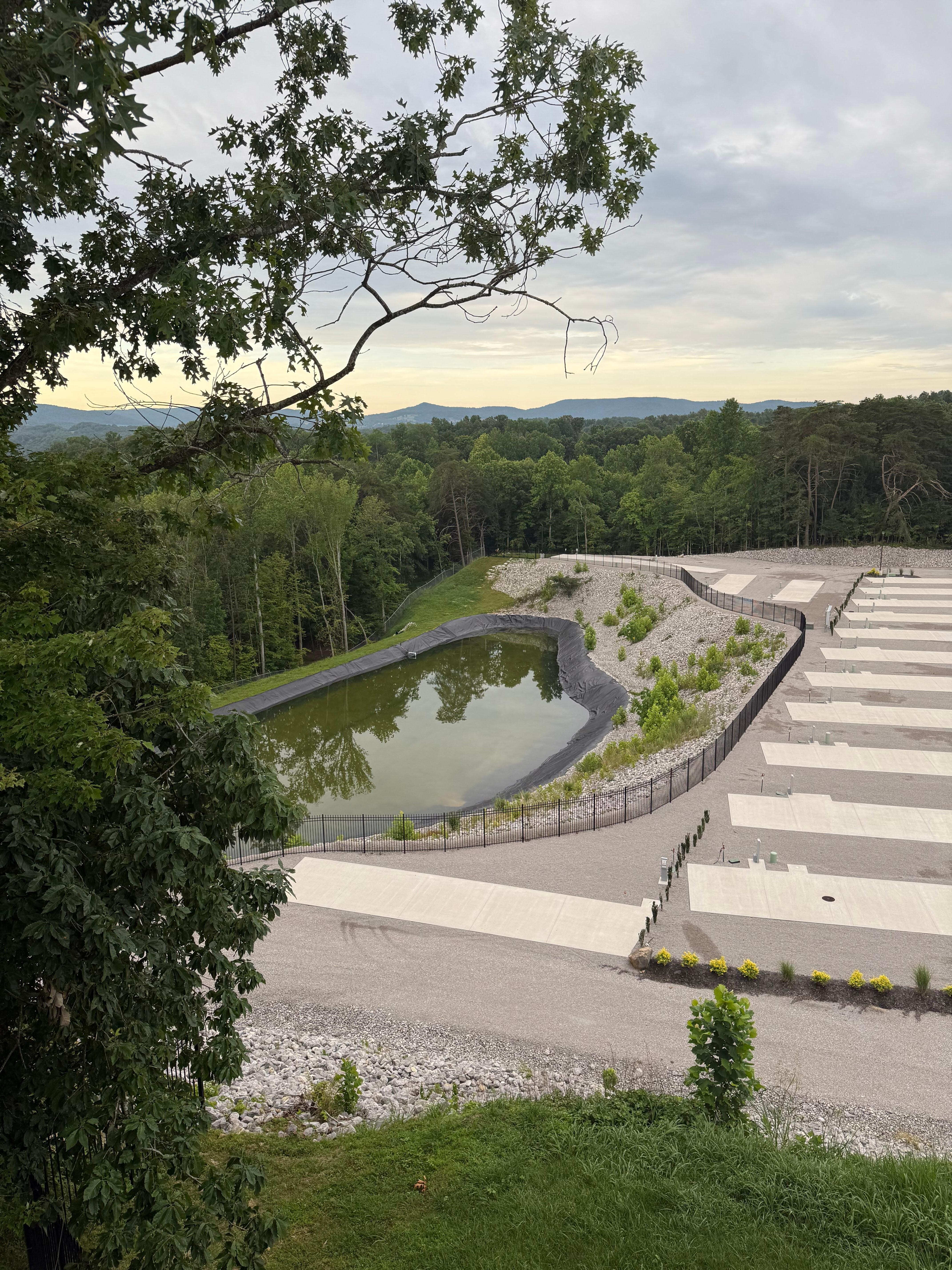 View of valley from deck. 