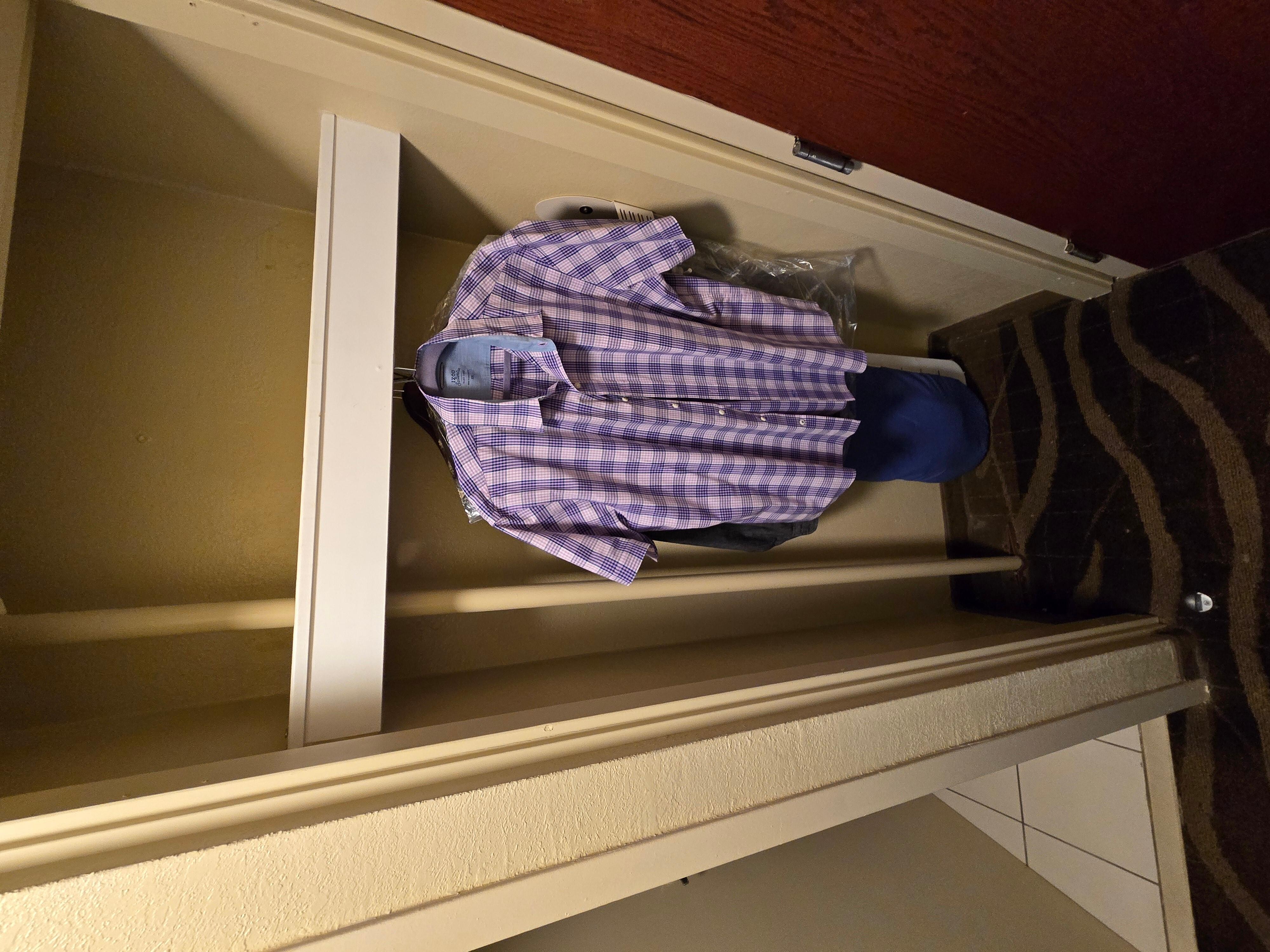 King size bed, tiny, tiny closet space 