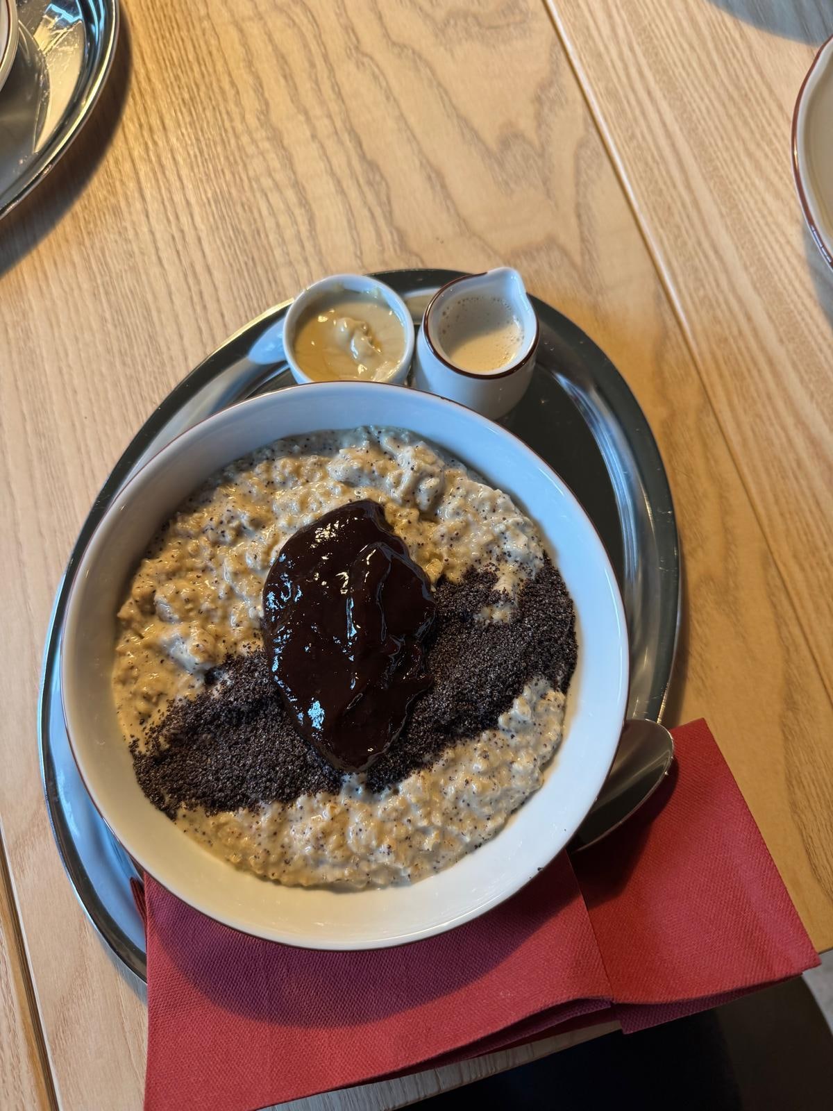 Germknödel-porridge, sehr lecker