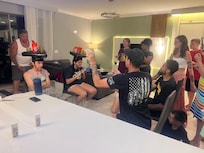 16 mostly adults and plenty of space