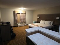 Very spacious. Looks clean from afar, but the carpet was so dirty.