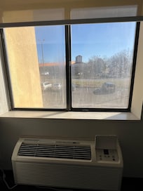 Dirty windows. Could not even see out!