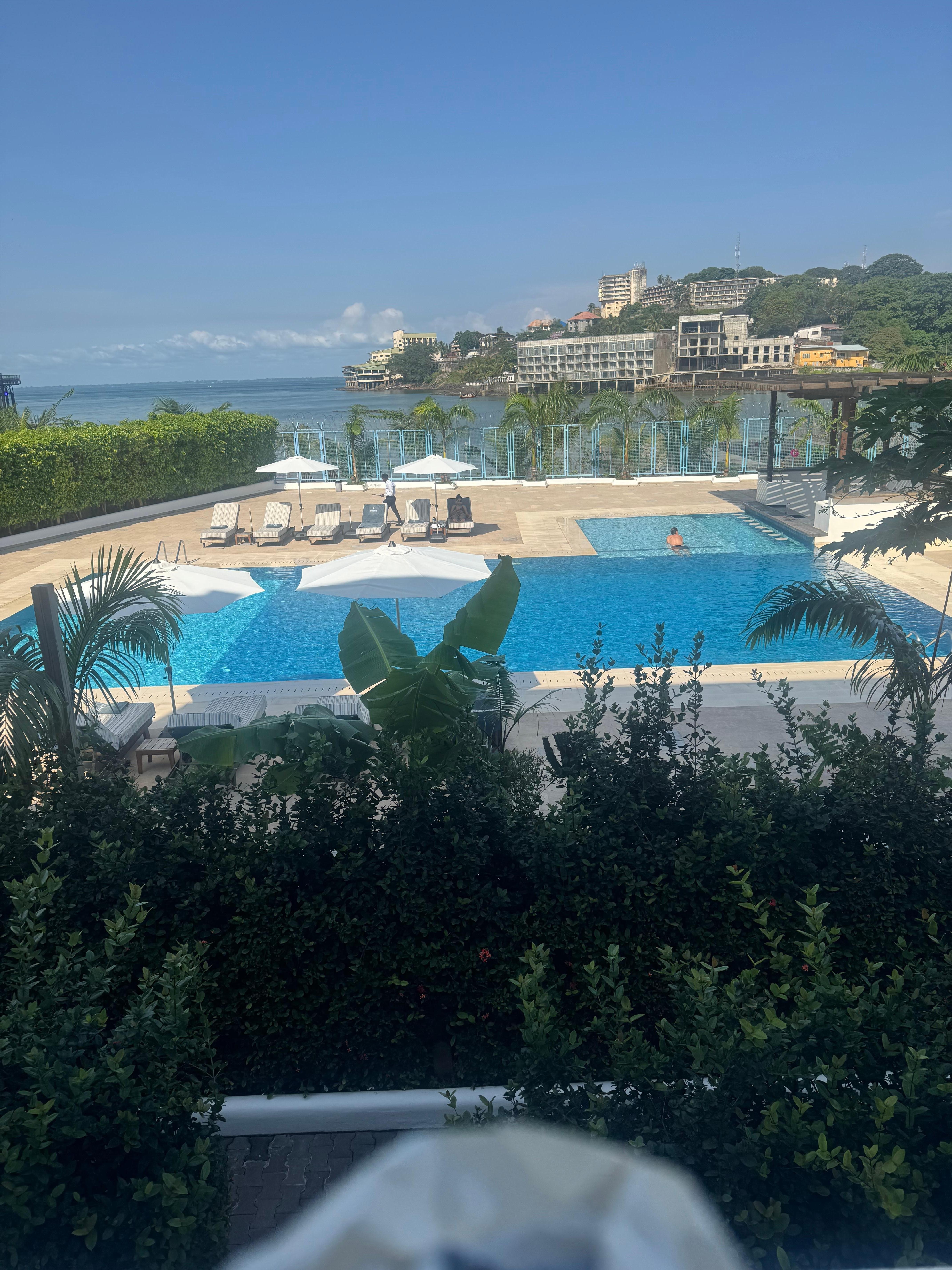 Beautiful view and swimming pool.