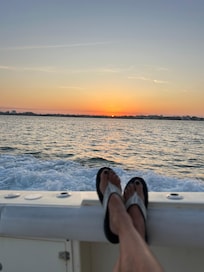 Sunrise headingntonthebfulf to some fishing. (Highly recommend Outrigger)