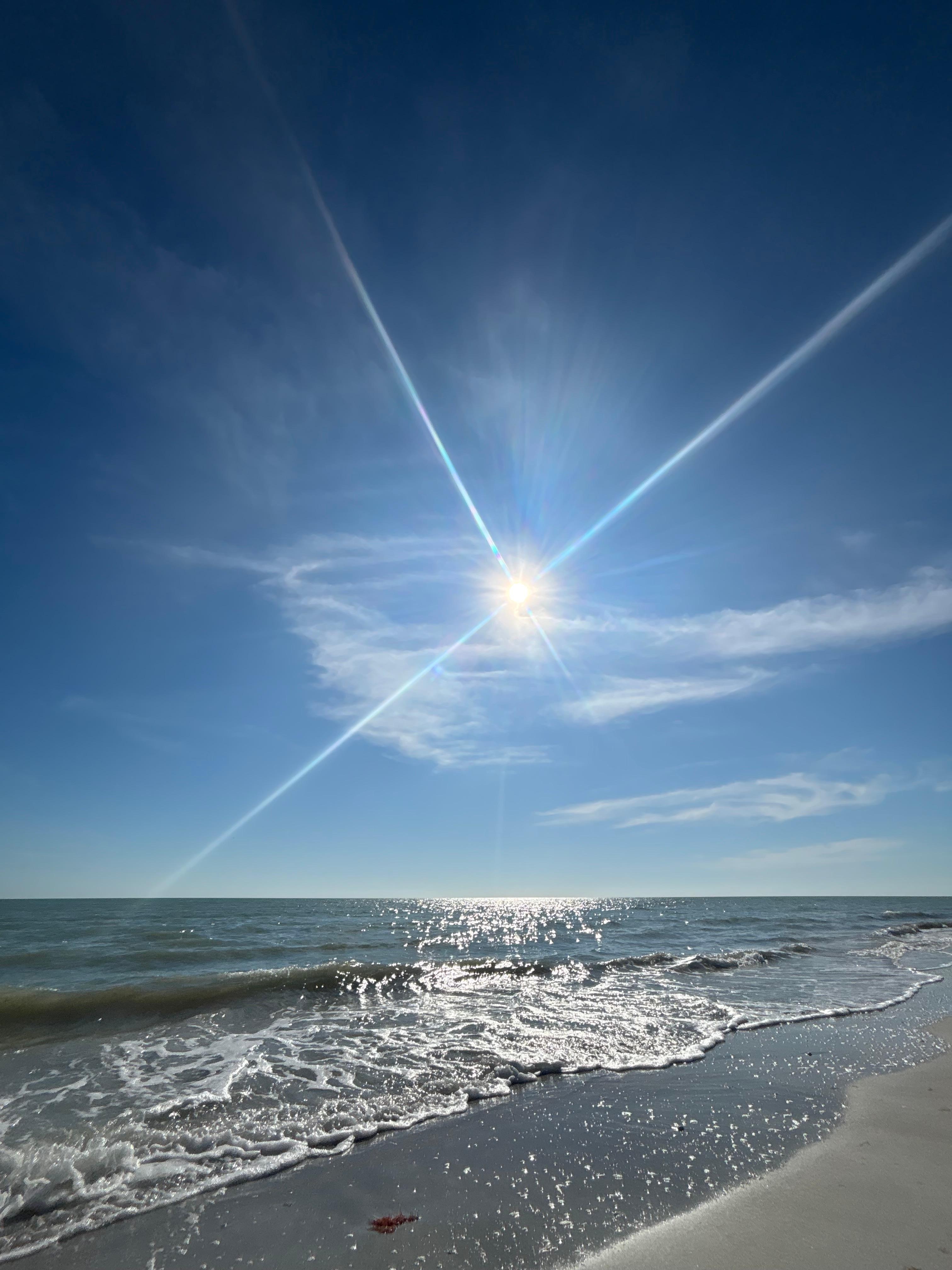 
Beautiful day at the beach in front of Island Beach Club