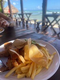 Lunch at the beach grill