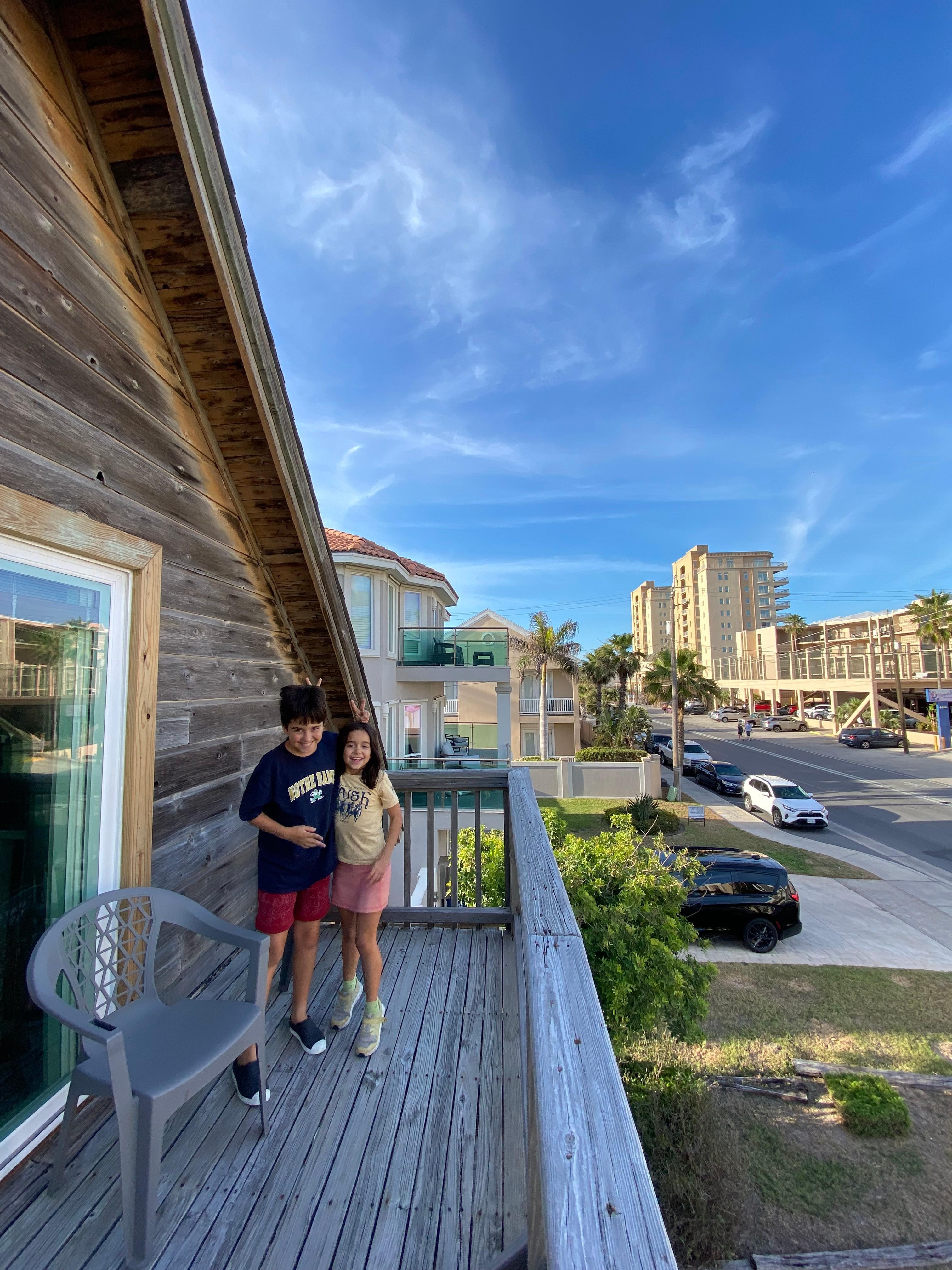 Upstairs (unit 2 only) balcony gives great views. 