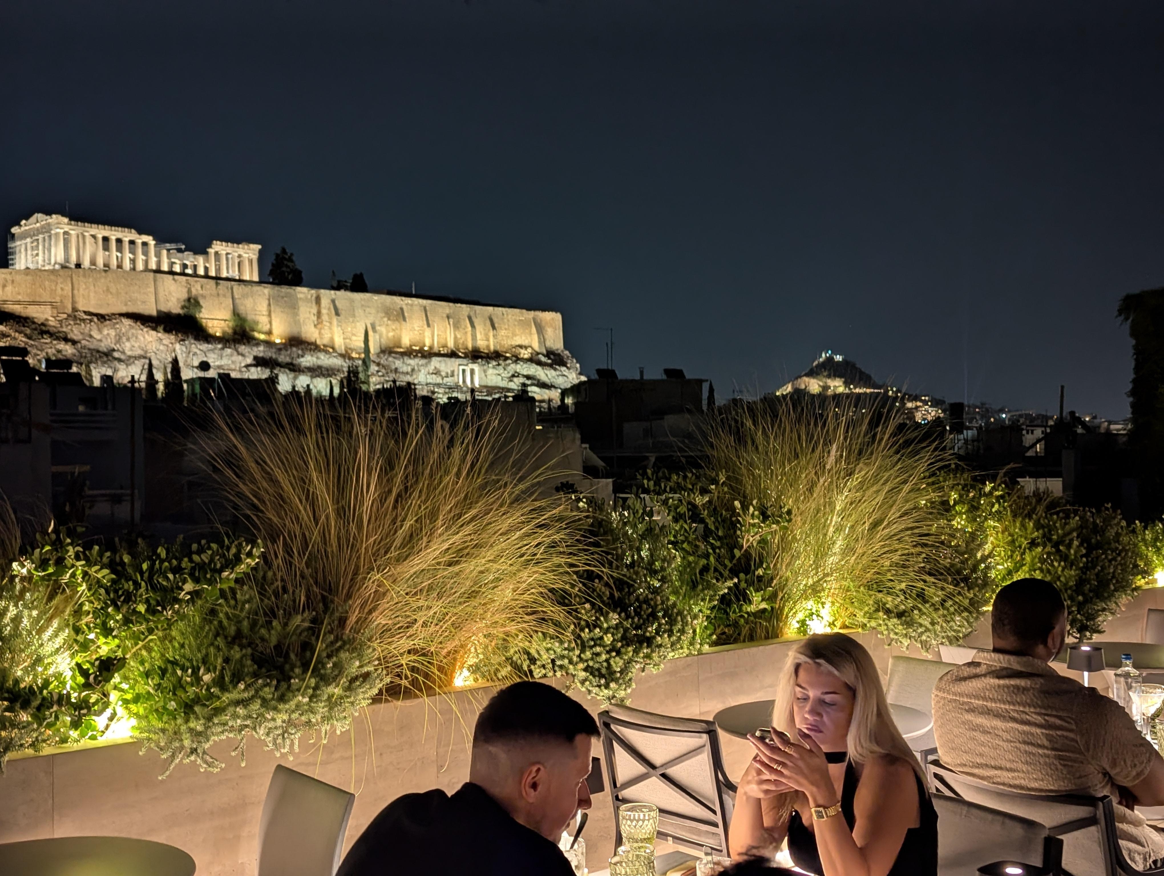 From rooftop restaurant 