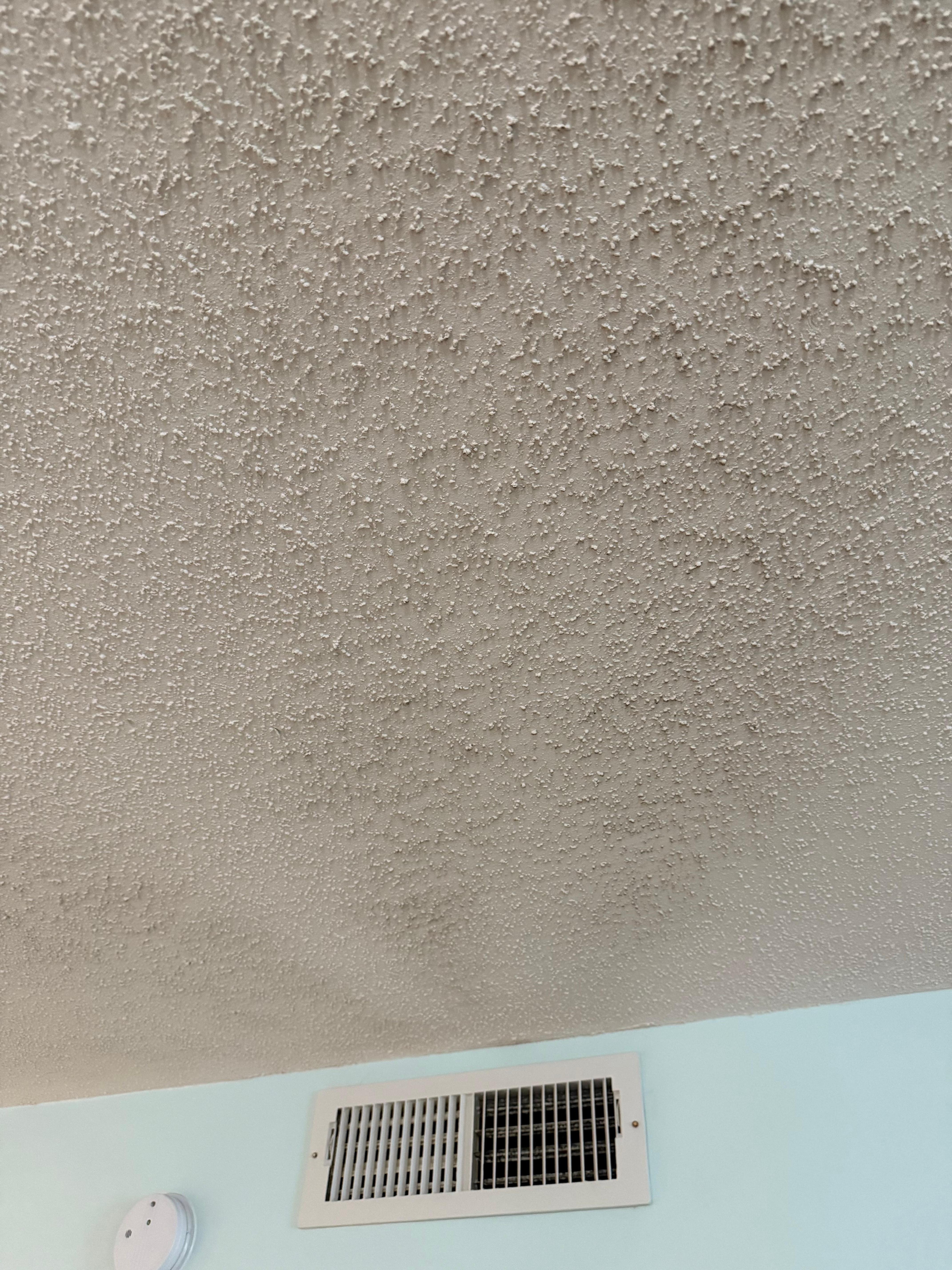 Dirt/dust staining ceiling. 