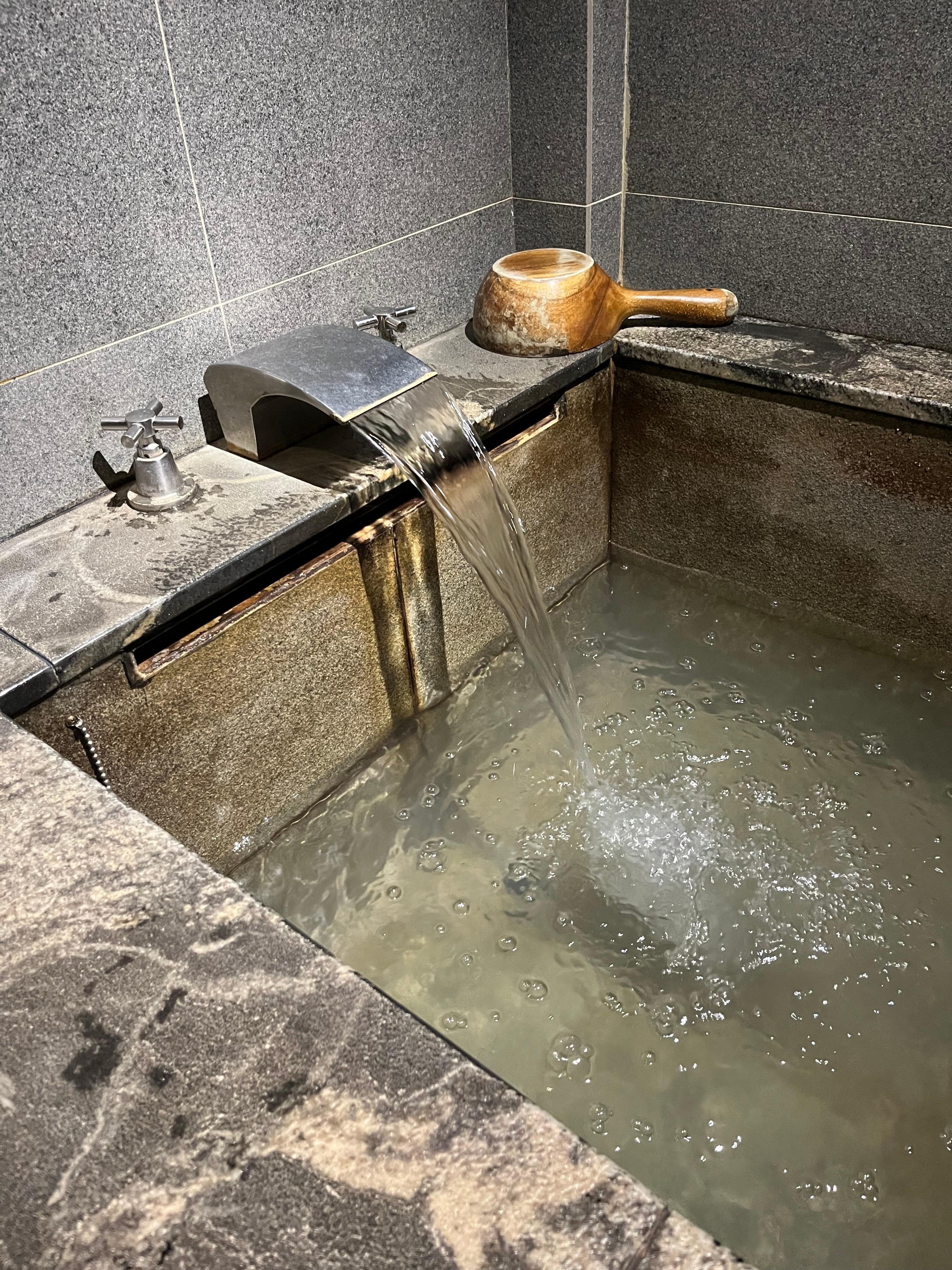 Natural hot spring onsen 