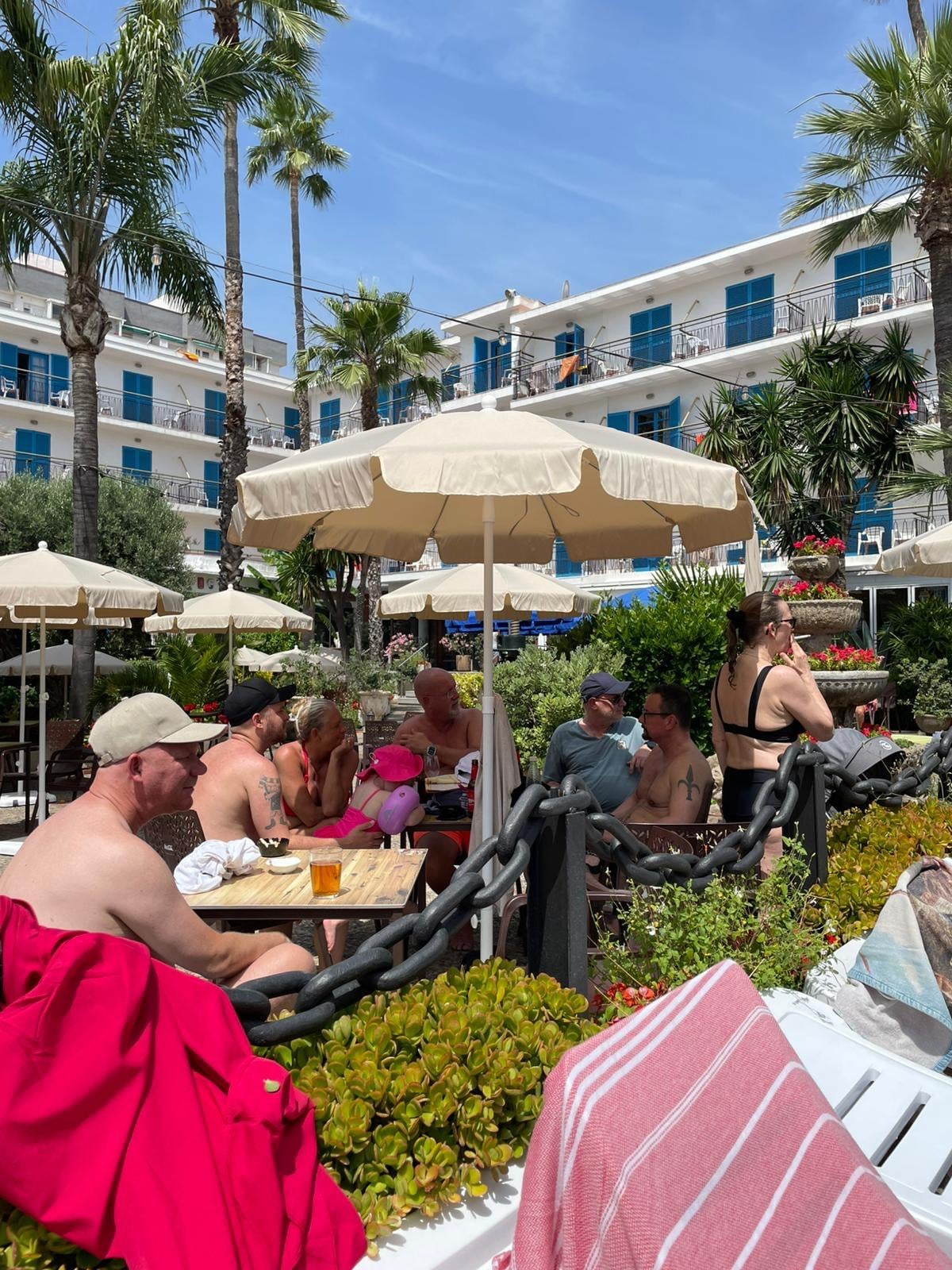 Nice shadow by the pool area.