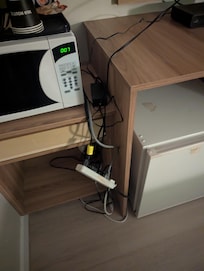 I mean, maybe they left it out like this so I'd be able to unplug that fridge easily.