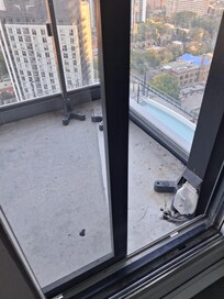 Door did not lock fly screen torn and ripped