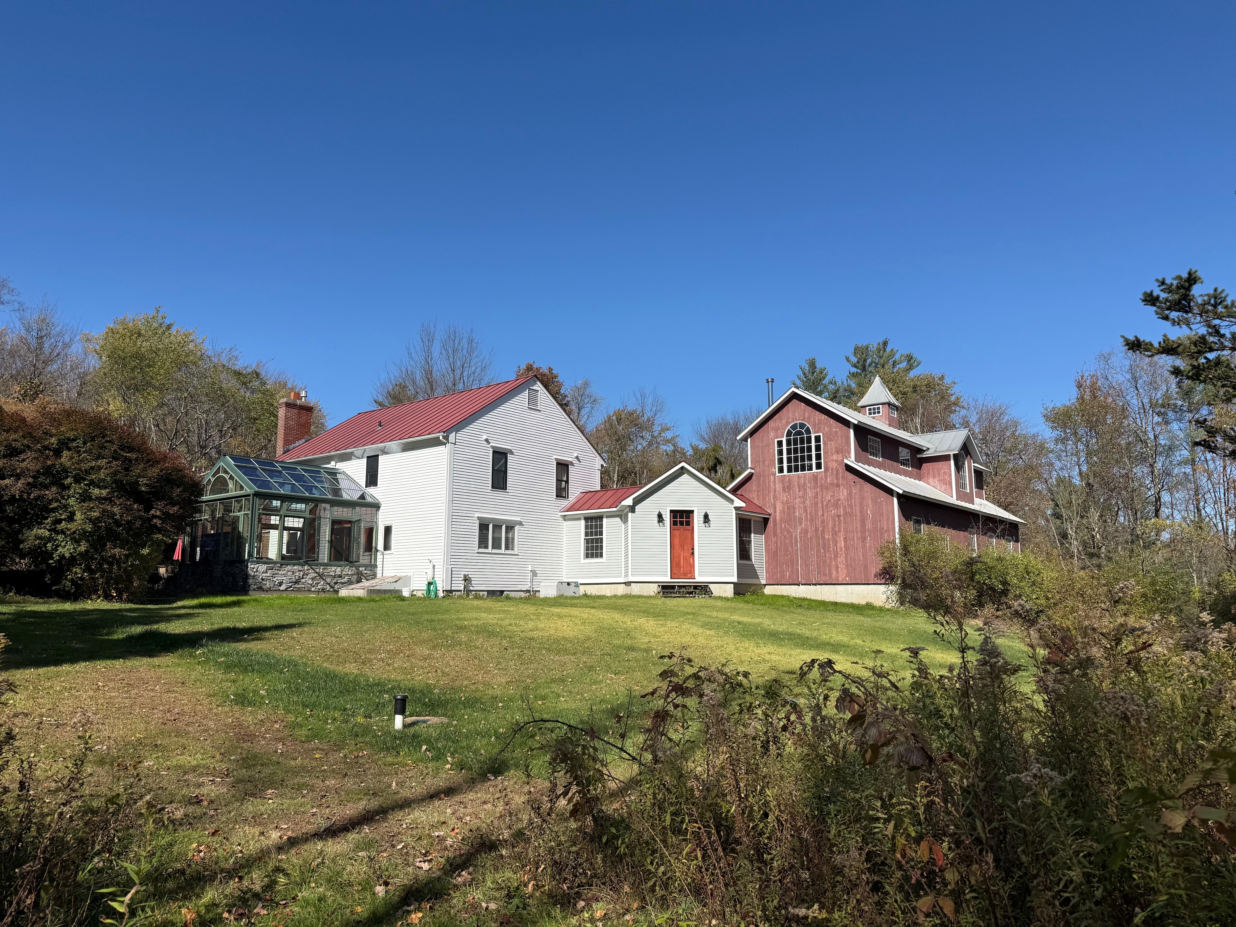 View from the woods behind the house. 