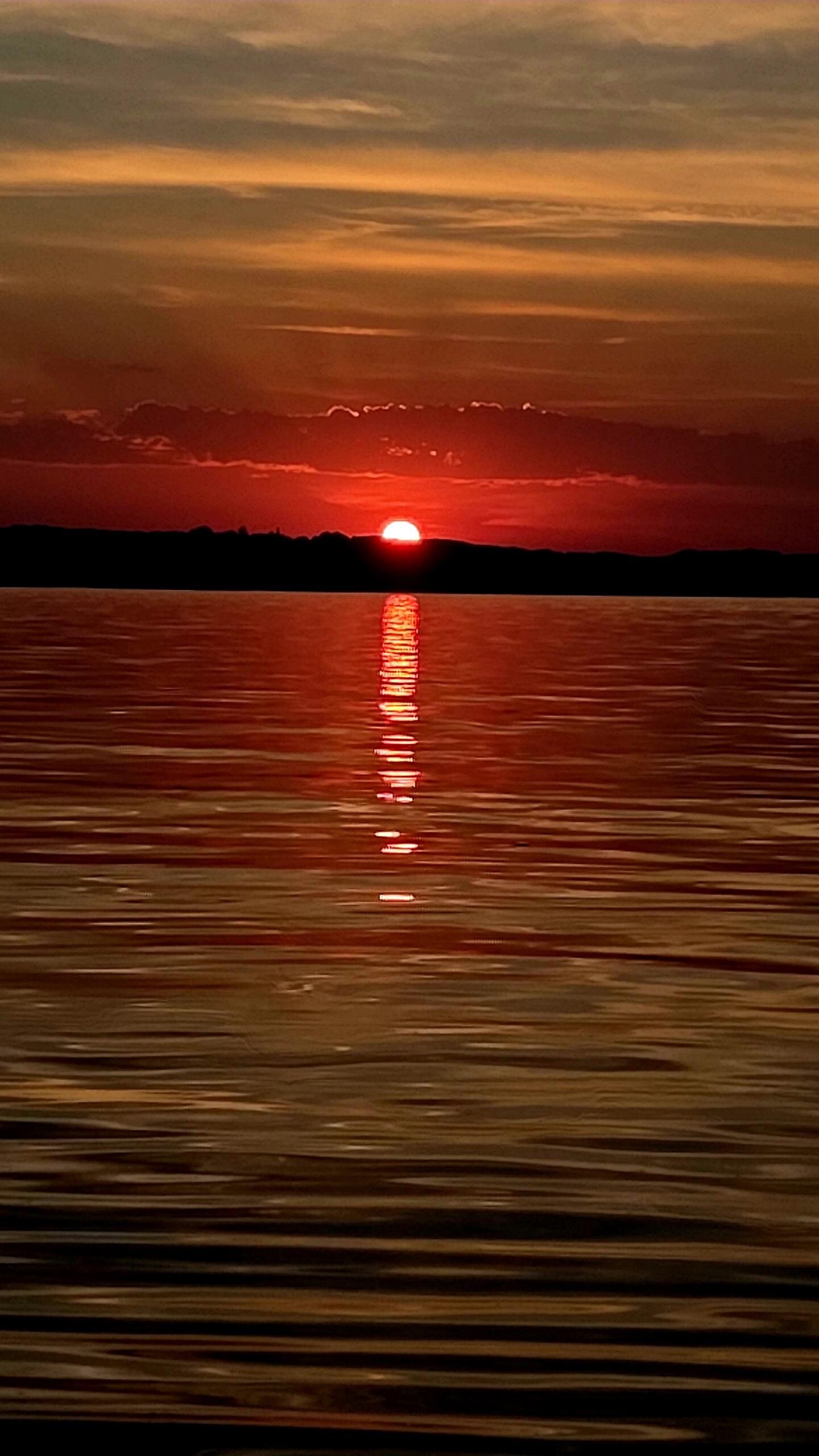 Sunset from the beach at the condo 8/7/2025