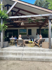 Relaxing on the porch!