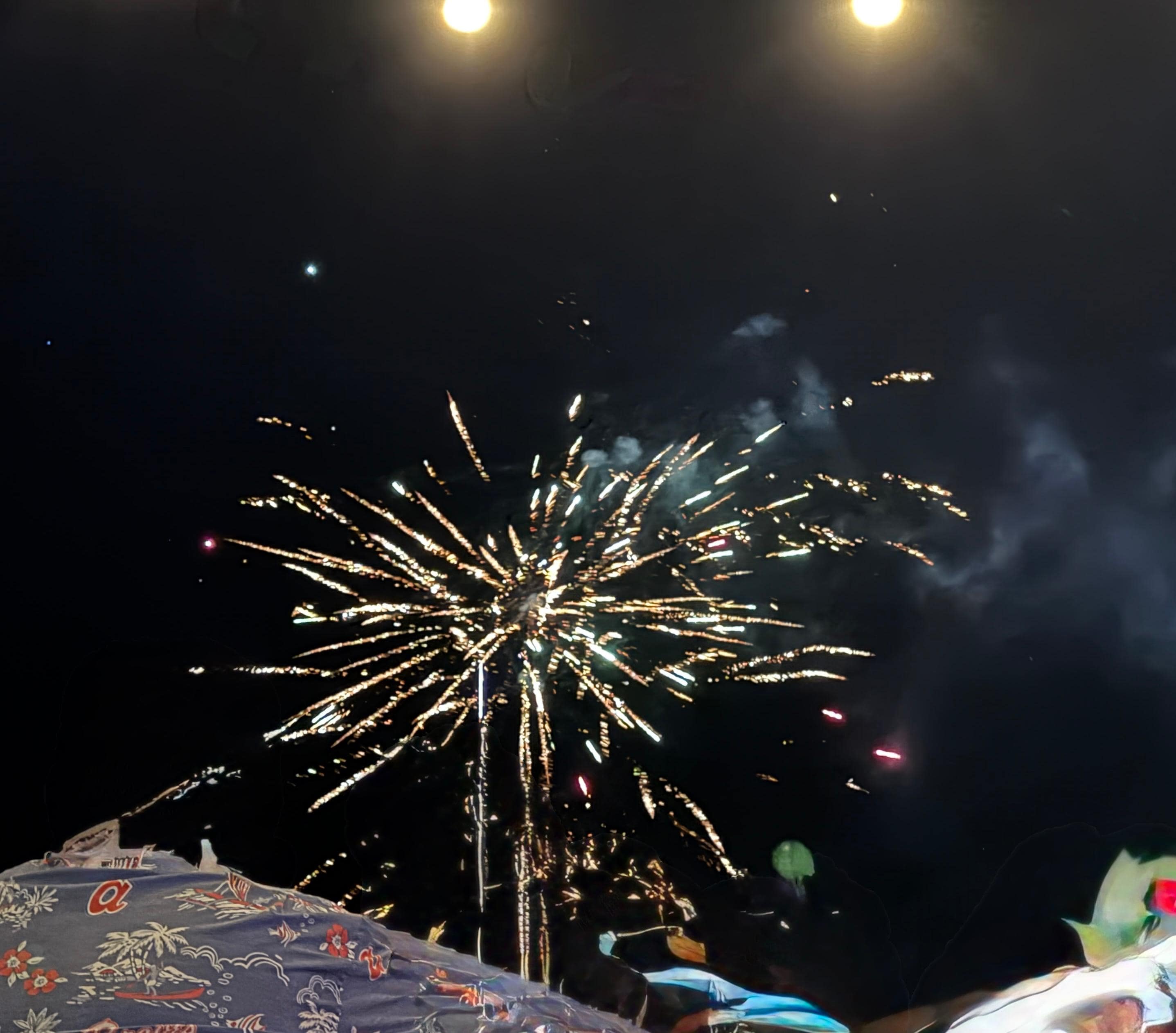 Fireworks from the rooftop