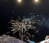 Fireworks from the rooftop