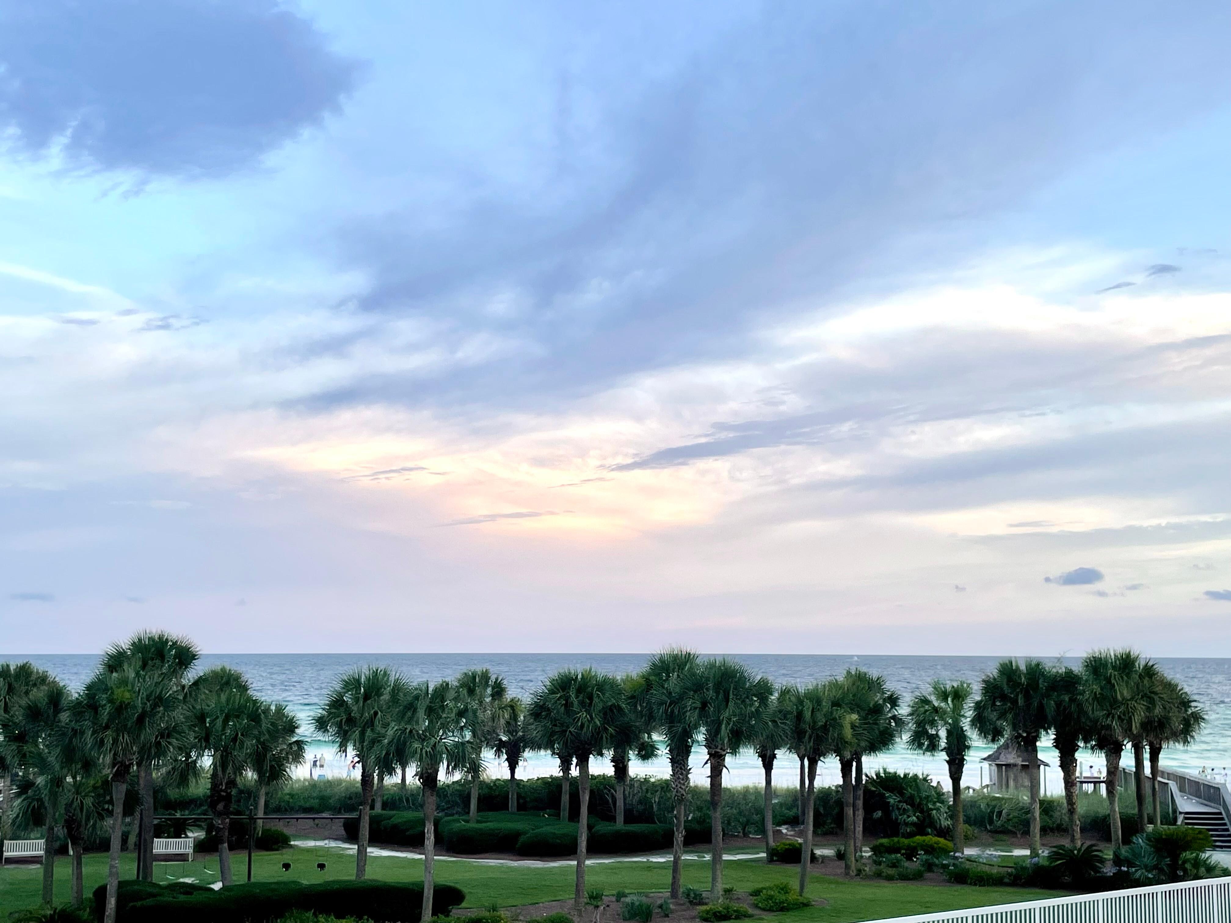 Evening view off the balcony