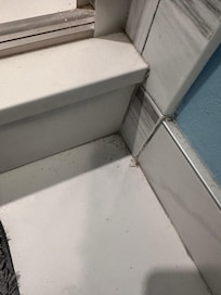 Sand in the bathroom