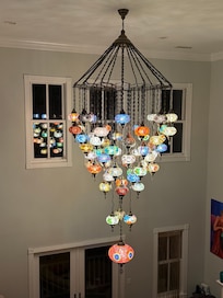 Beautiful Turkish lamp in living room