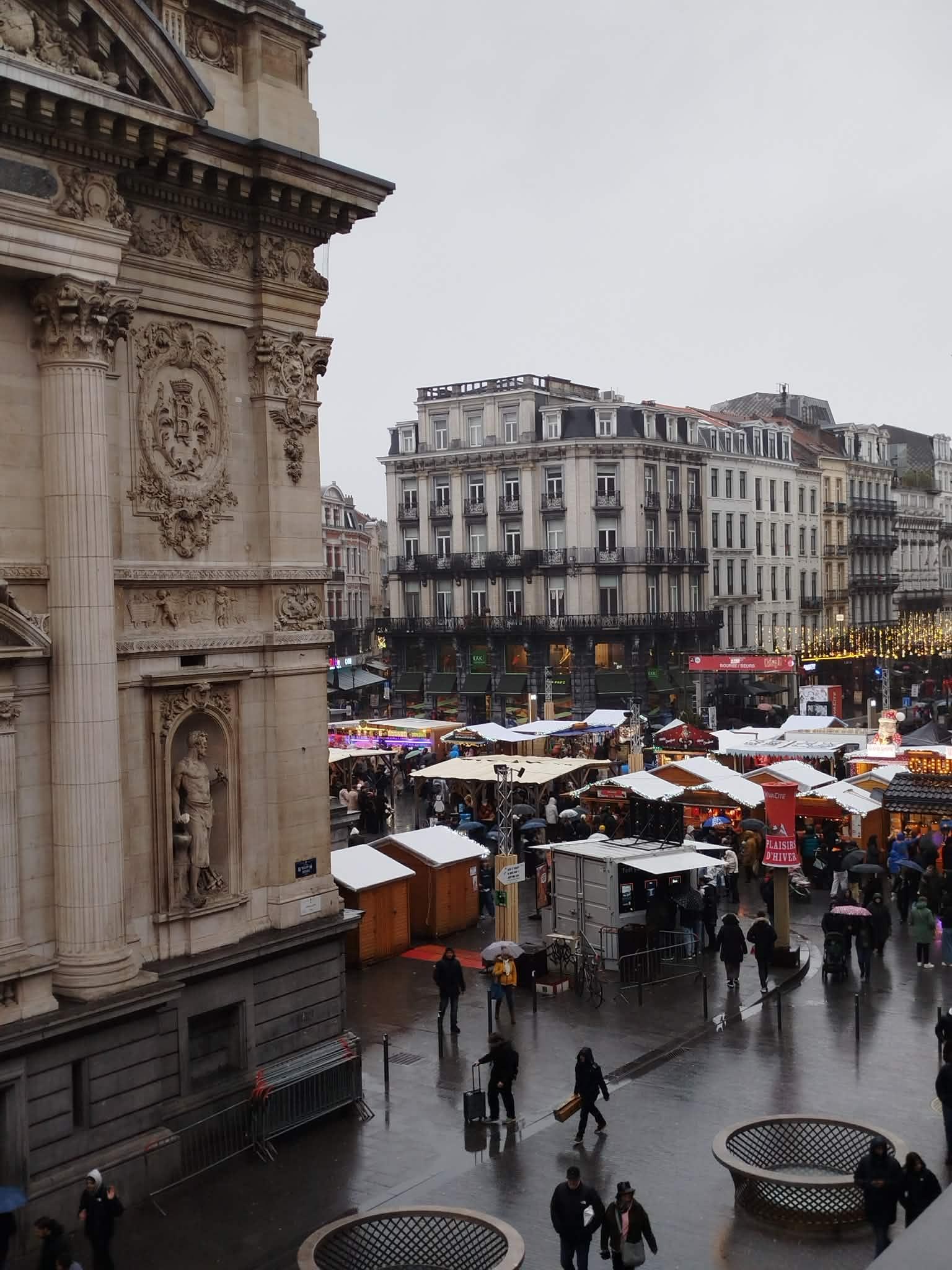 The view from our window. Just near the Christmas markets.