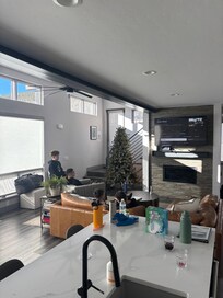 Our kids settling in after unloading the vehicle