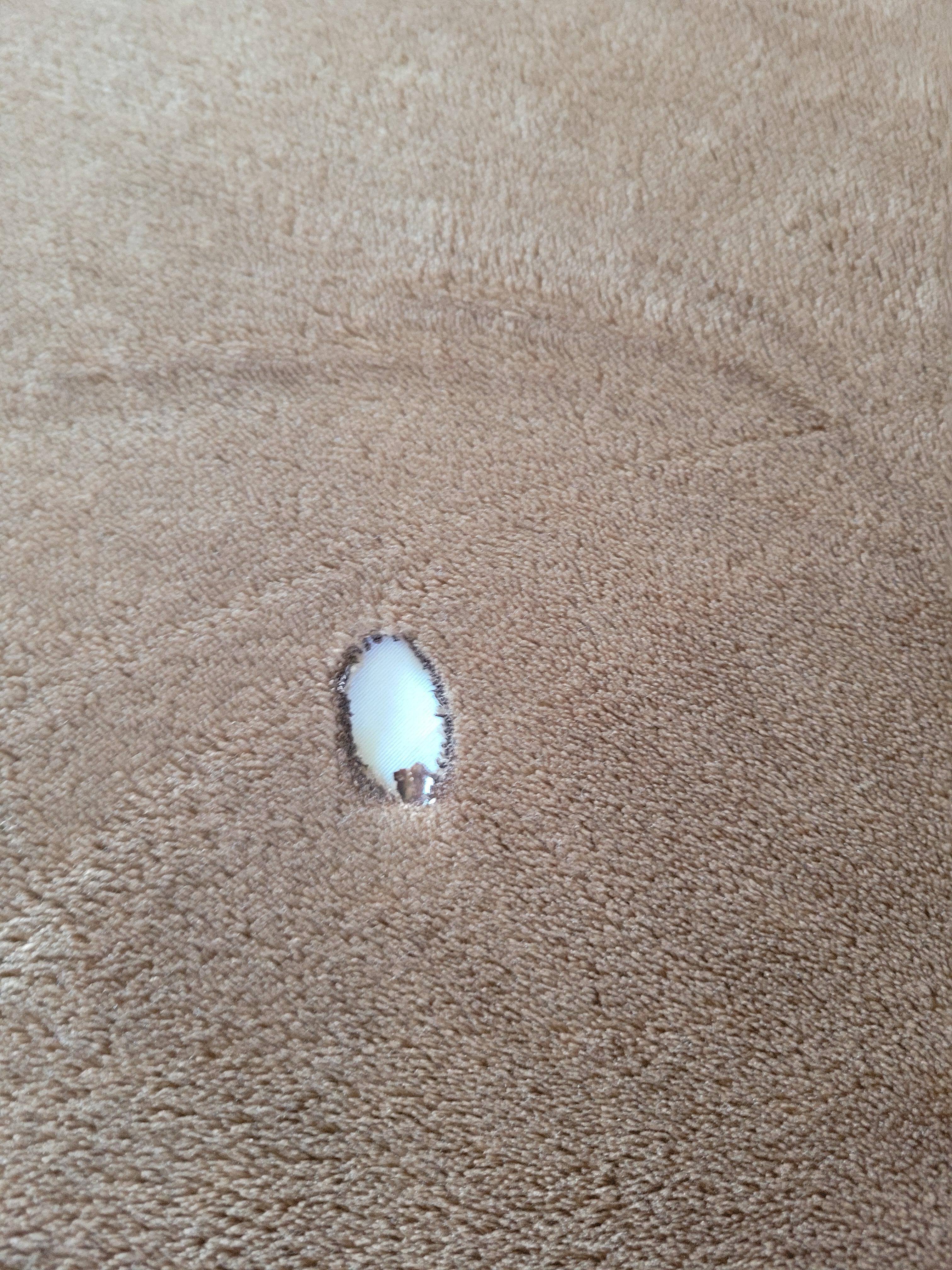Large burn in non smoking room.