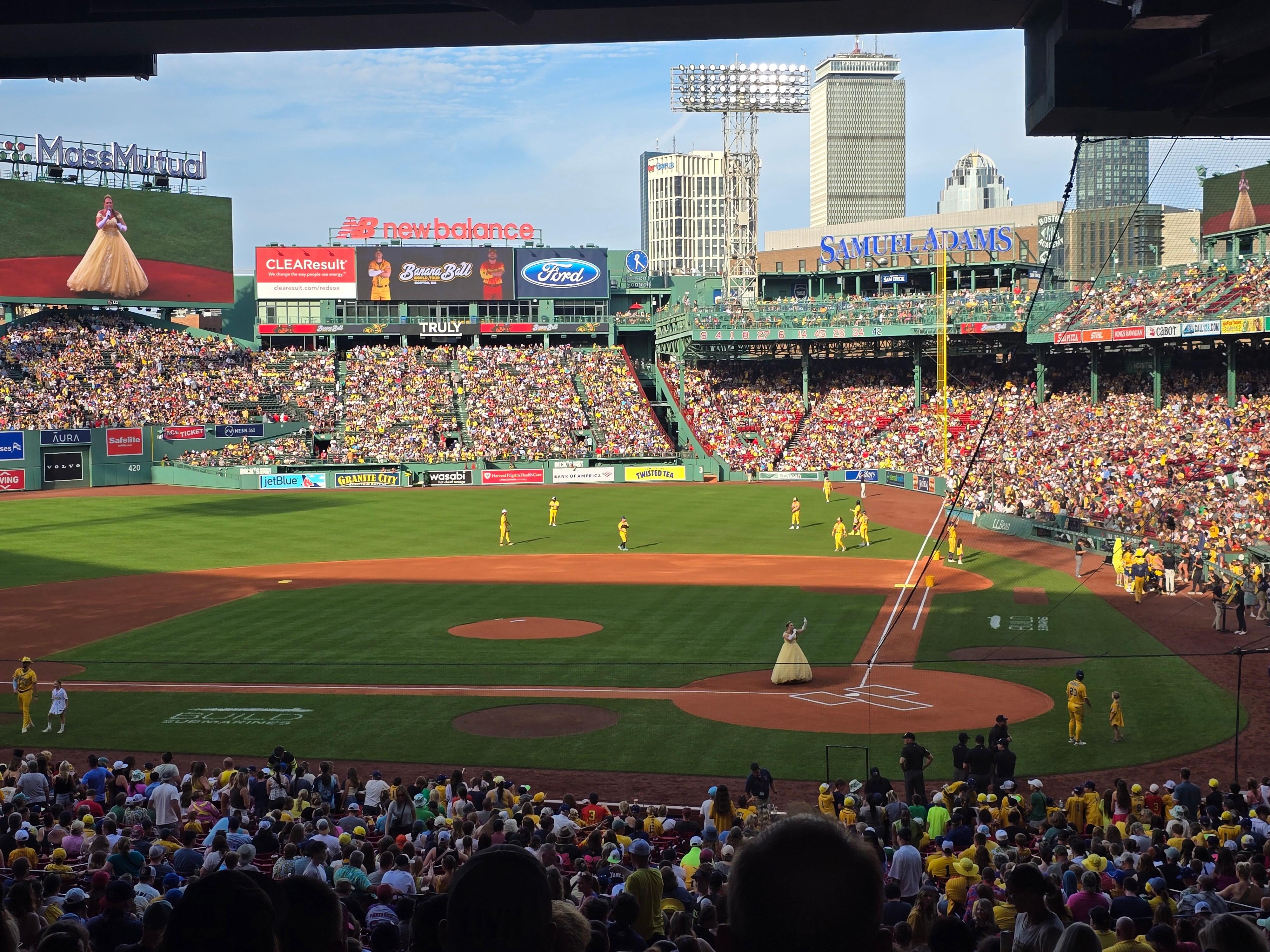 Fenway Park and the Savannah Bananas a mere 5 minute walk from our hotel!
