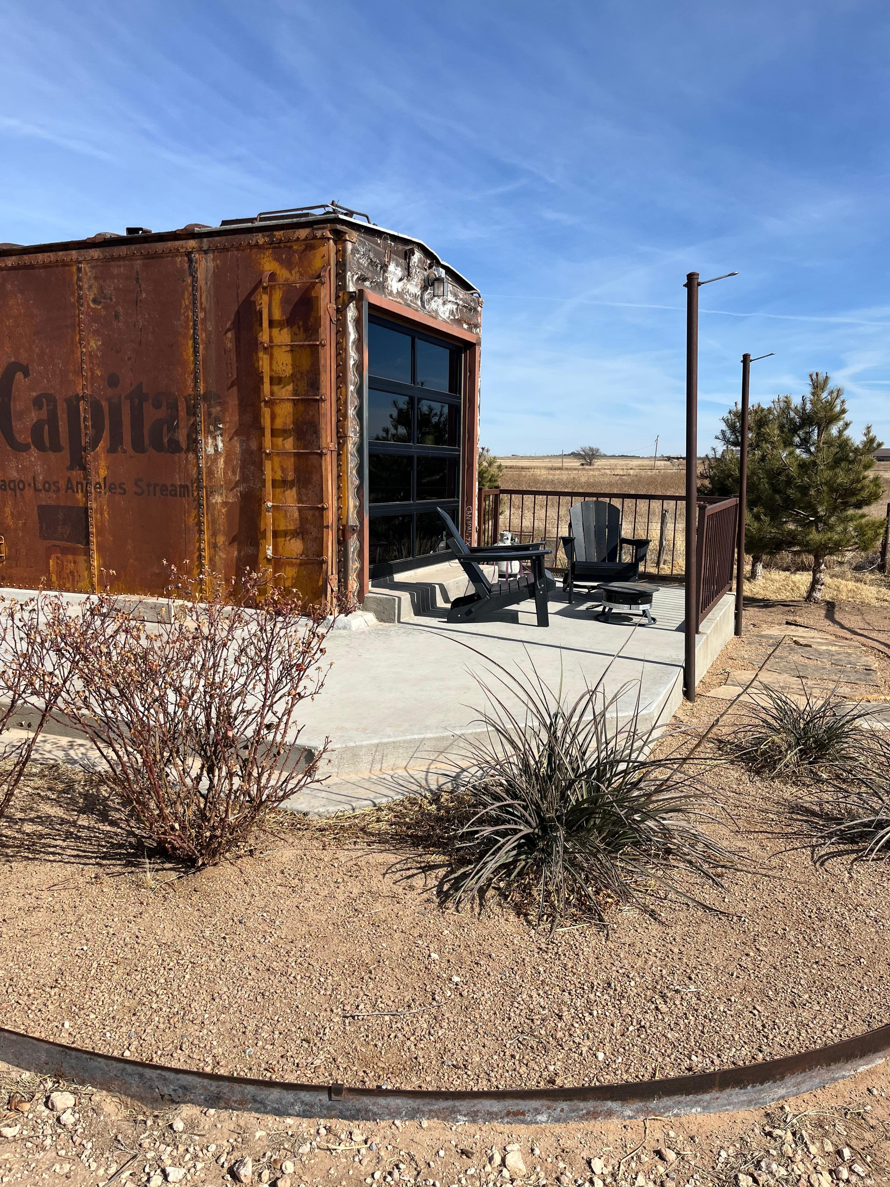 Nice patio to enjoy the sunset.