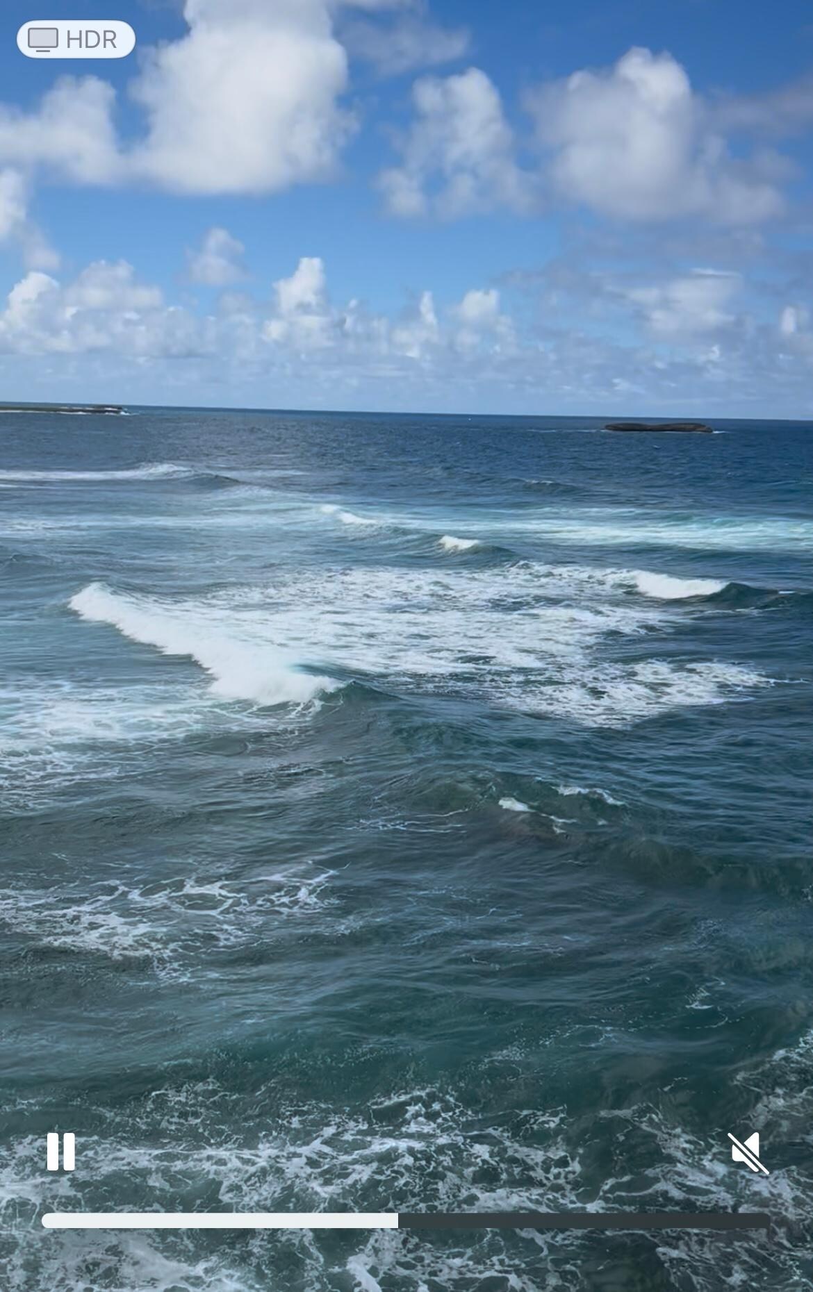 Another beautiful look at the ocean from the bedroom. View is the same from kitchen/family room.