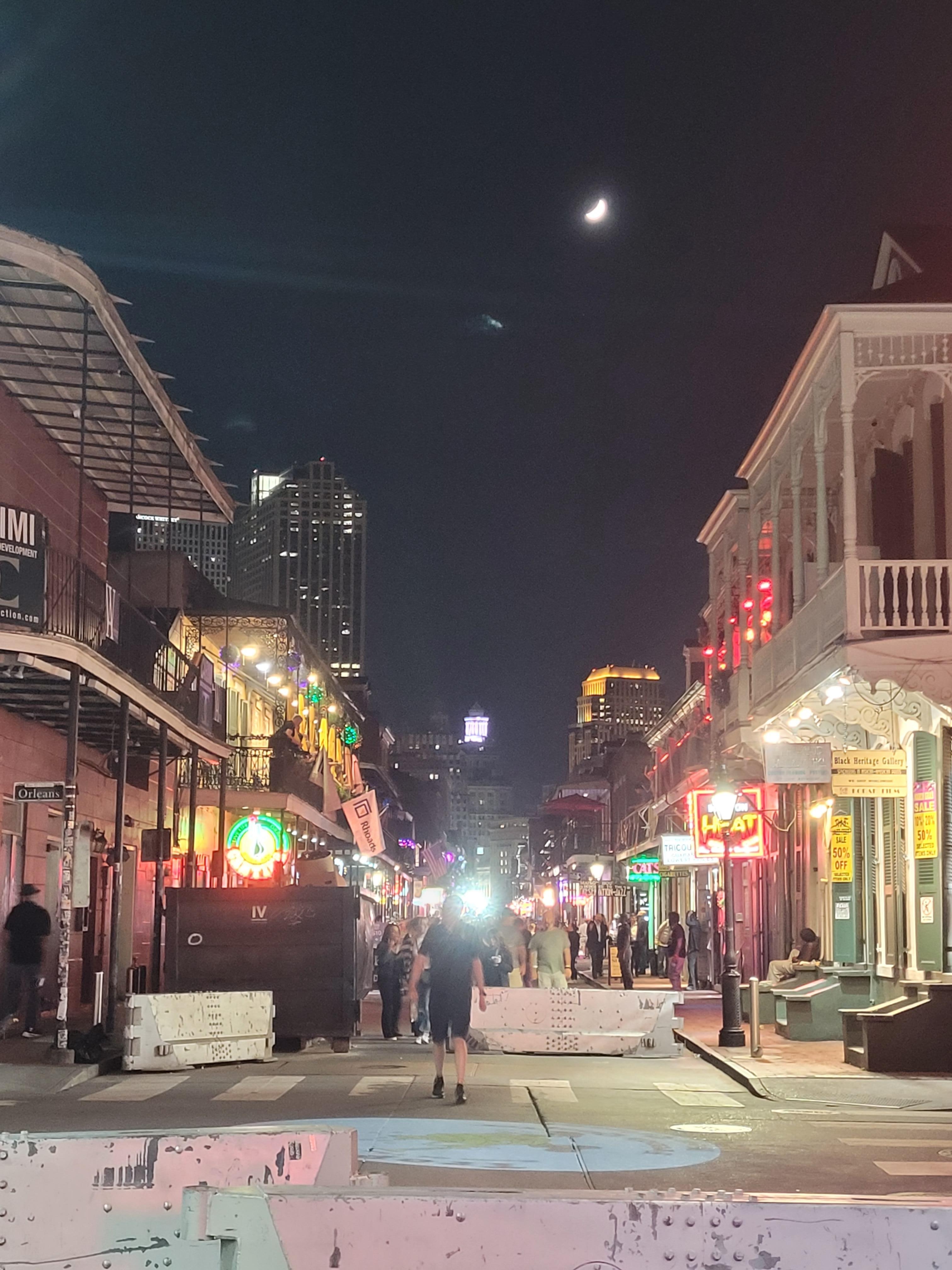 Bourbon St. at night