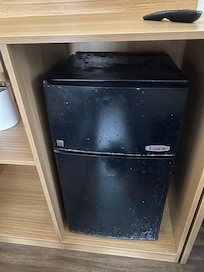 Fridge works but has see better days