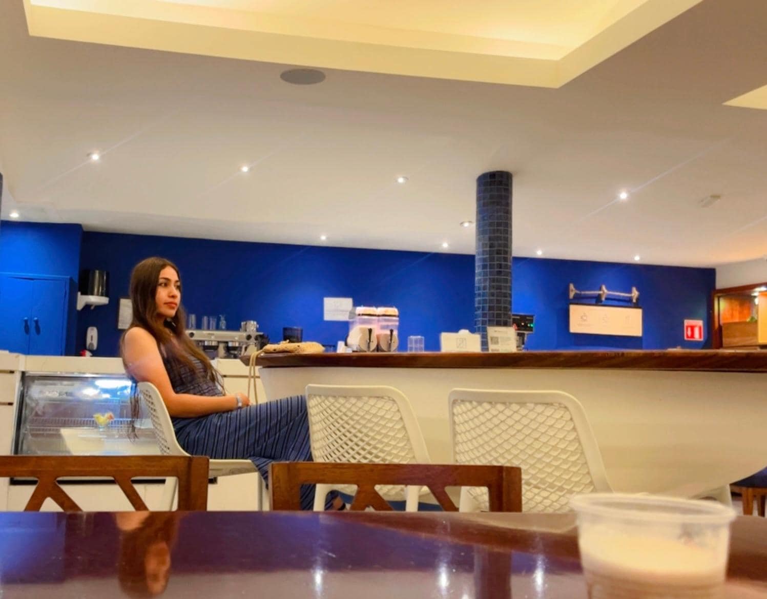 La cafetería es hermosa