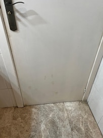 Stains all over door