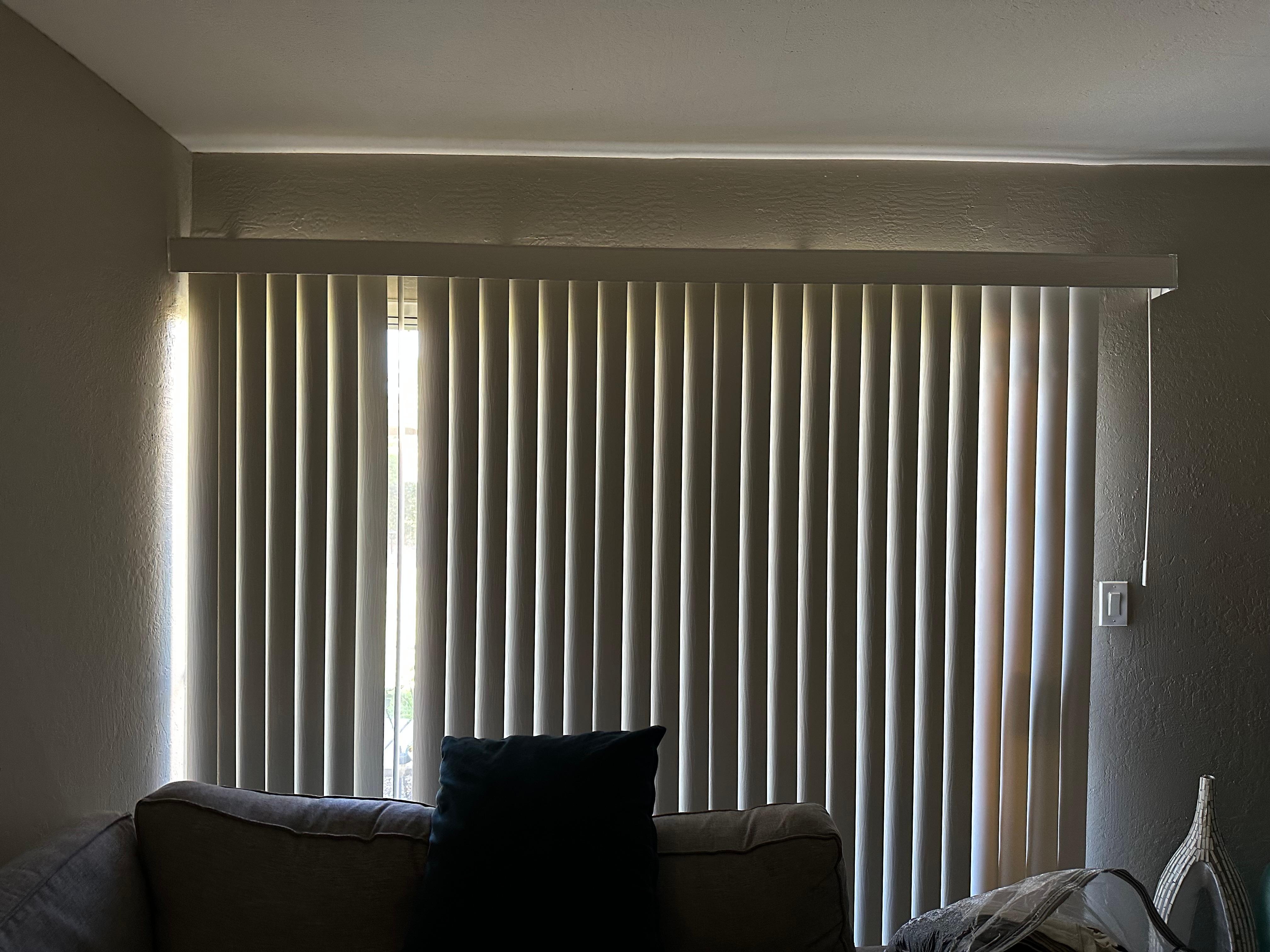 Patio hanging blinds broken