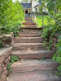 Steps up to house