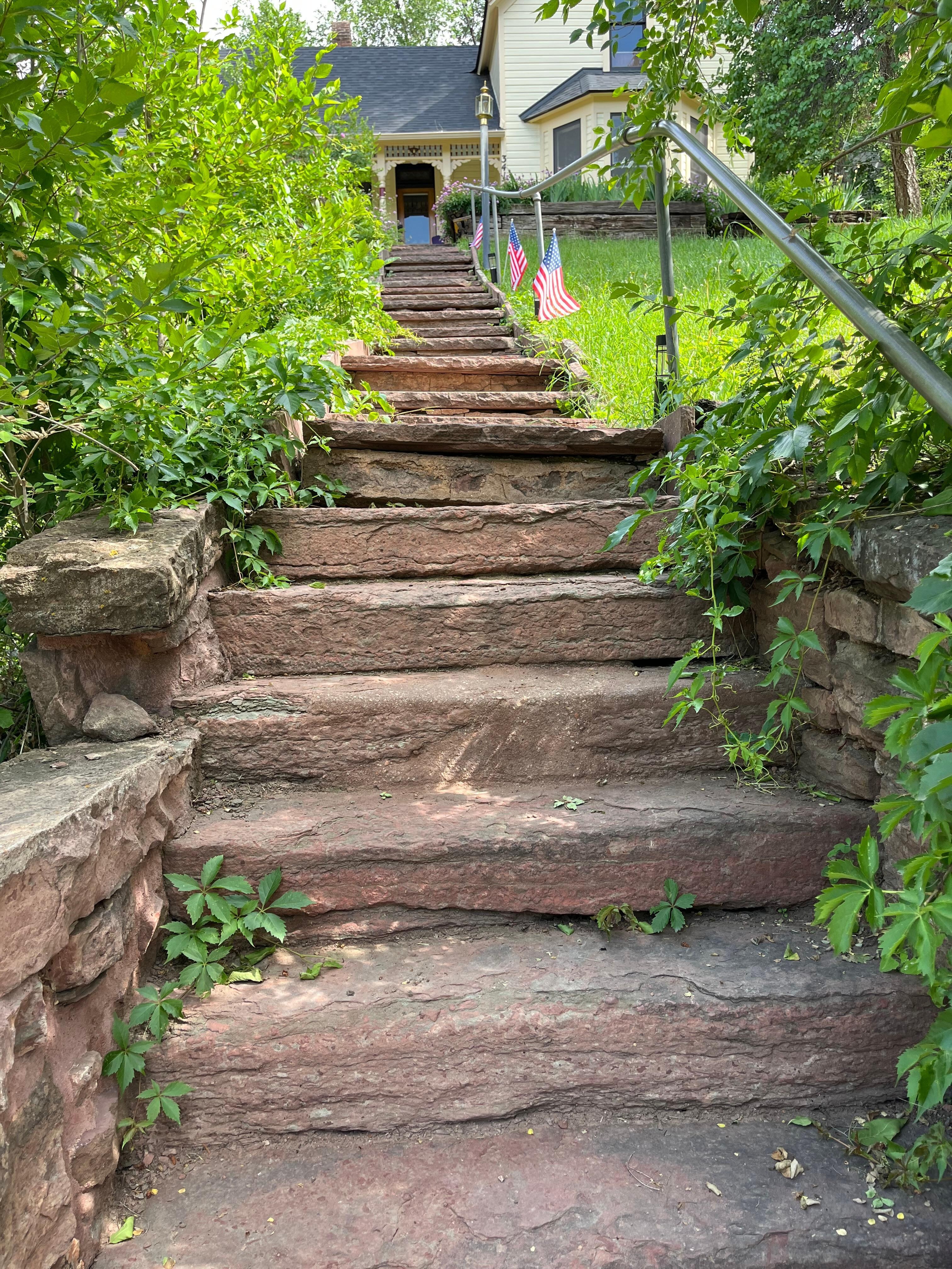 Steps up to house