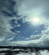 Sun in and out of clouds