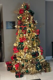 Christmas tree in the foyer, one of many.