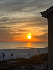 The sunset from the balcony was breathtaking